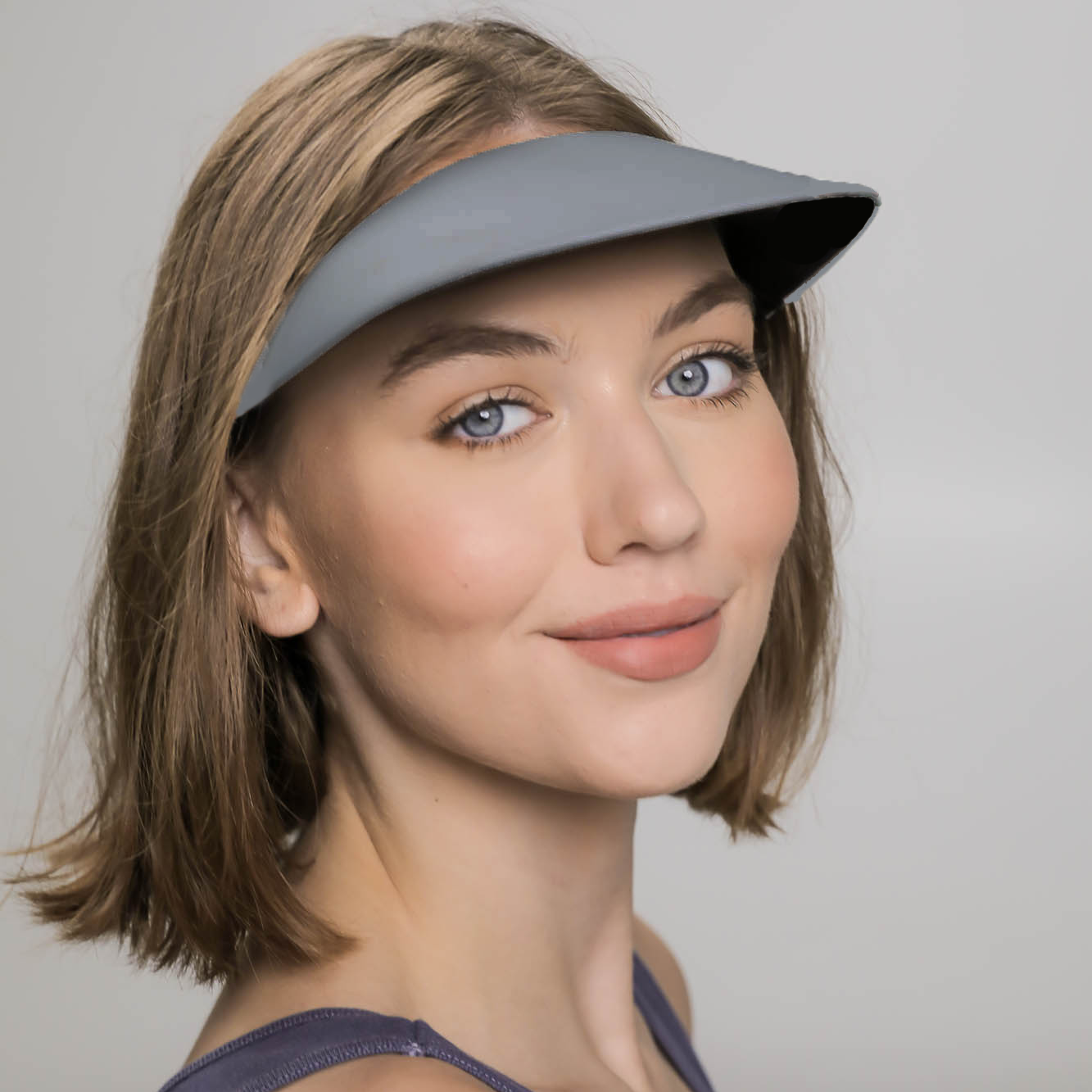 No Headache Women's Golf Tennis Beach Sun Visor Grey