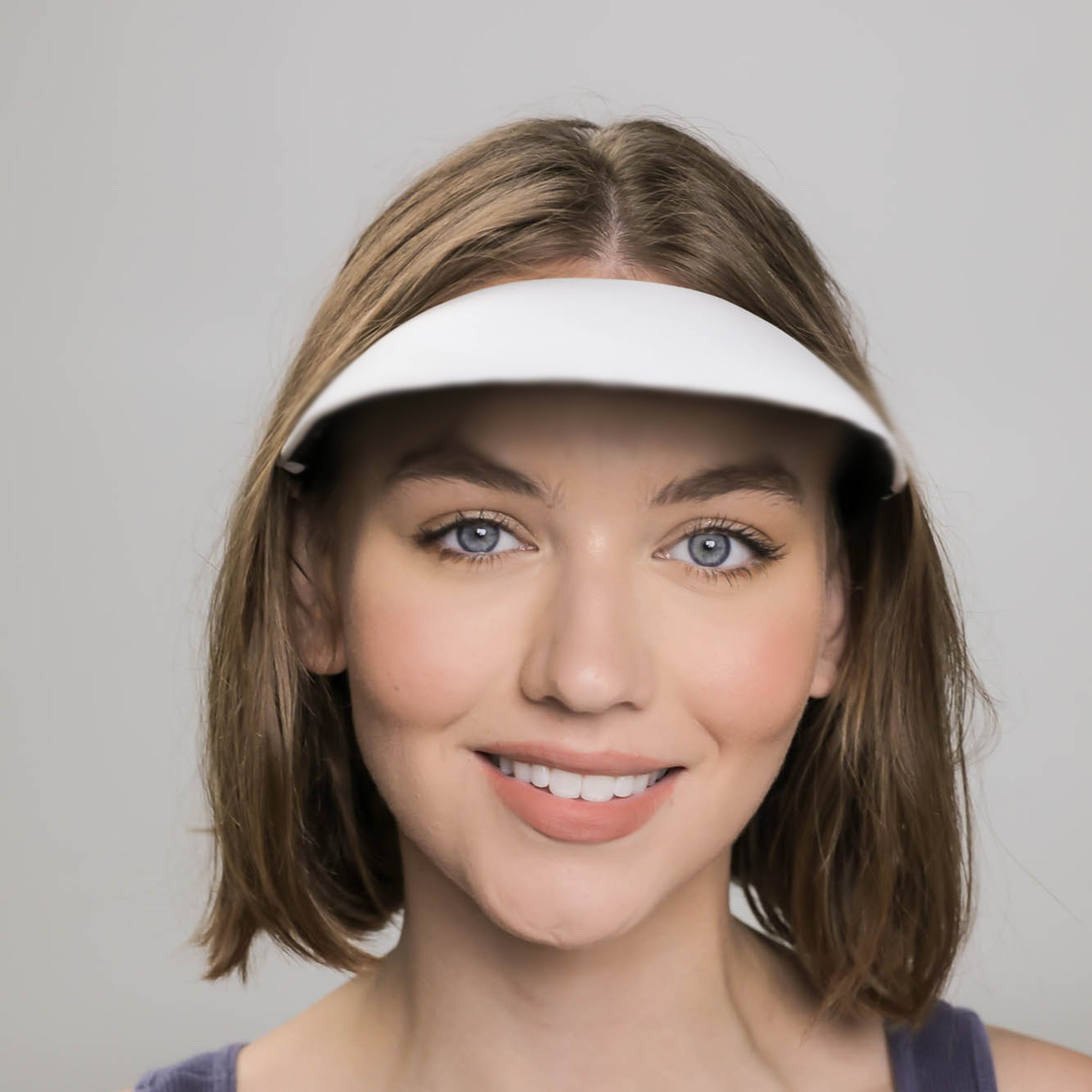 No Headache Women's Golf Visor Tennis Beach SlipOn Sun Visor White