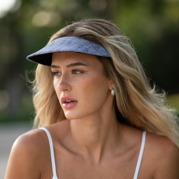 Square Brim - Black & White Weave