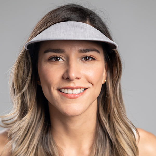 Original Square Brim Women's Sun Visor - Cloud Grey Linen