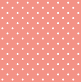 Square Brim - Coral Reef with White Polka Dots