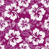 Square Brim - Viva Magenta Hawaiian Print