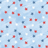 Round Brim - Light Blue with Red White and Blue Stars