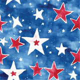 Round Brim - Watercolor Blue with Stars