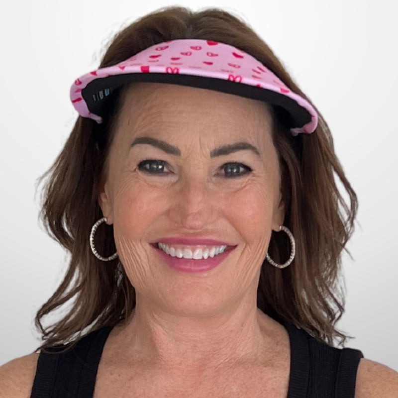 Round Brim - Sketchy Hearts Pink w/ Fuchsia