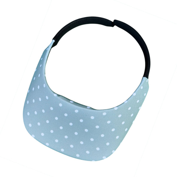 Square Brim - Sage Mint with White Polka Dots