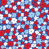Square Brim - Red, White and Blue Floral