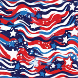 Square Brim - Wavy American Flag