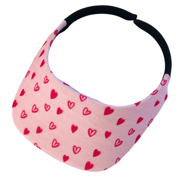 Square Brim - Sketchy Hearts Pink w/ Fuchsia