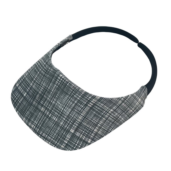 Original Square Brim Women's Sun Visor - Black & White Weave