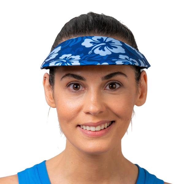 Square Brim - Midnight Blue Hawaiian Print