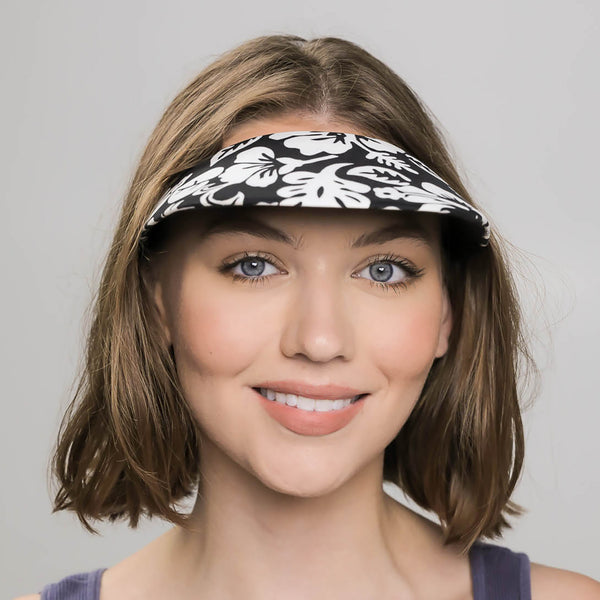 Square Brim - Black Hawaiian Print