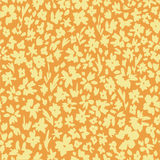 Square Brim - Sketched Floral Tangerine