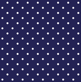 Square Brim - Navy with White Polka Dots