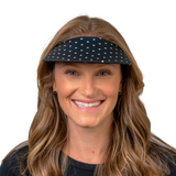 Round Brim - Black with White Polka Dot