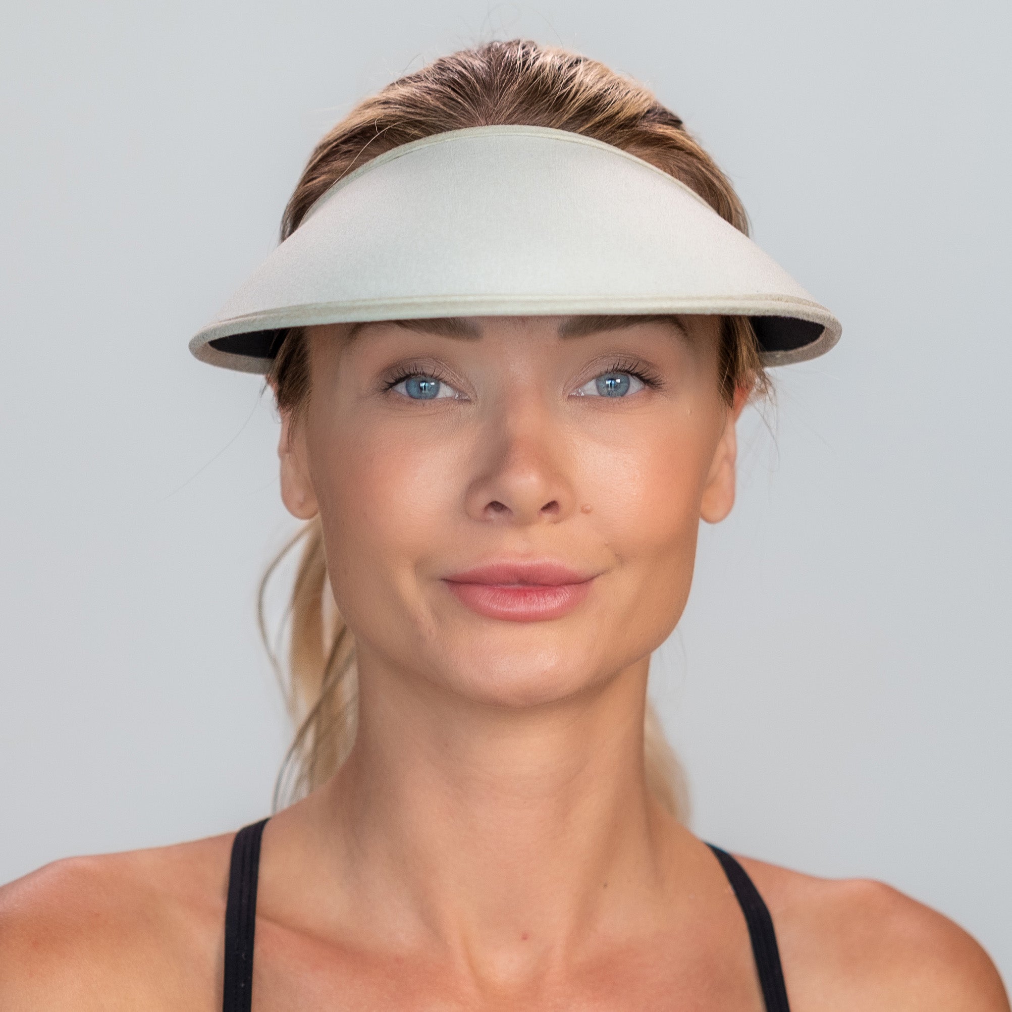 Velo Broad Brim Sun Visor Harbor Gray Heather Matching Trim NO HEADACHE