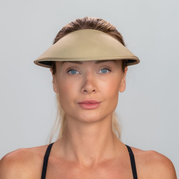 Velo Broad Brim Sun Visor - Olive Khaki Matching Trim