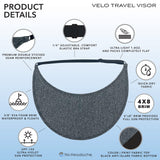 Velo Travel Visor - Steel Grey Heather
