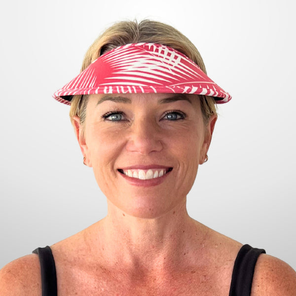 Velo Travel Visor - Magenta Palms