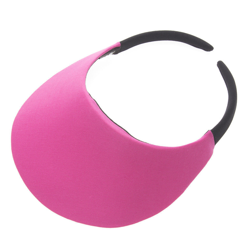 No Headache Women's Golf Visor Tennis Beach SlipOn Sun Visor Fuchsia