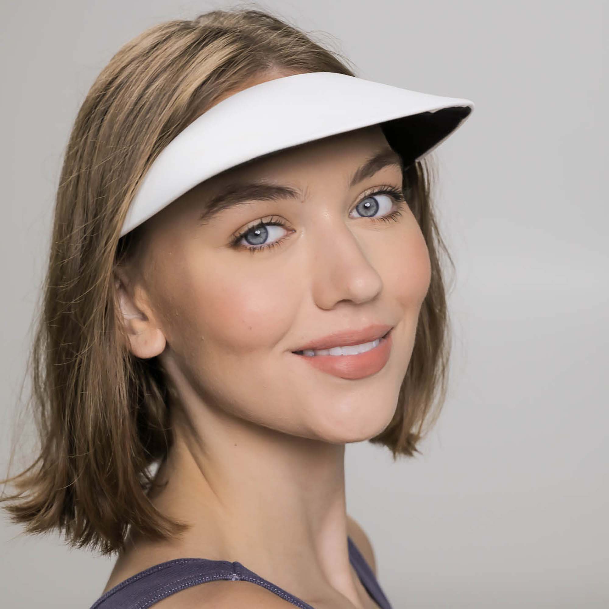 No Headache Original Women's Golf Visor SlipOn Sun Visor White NO