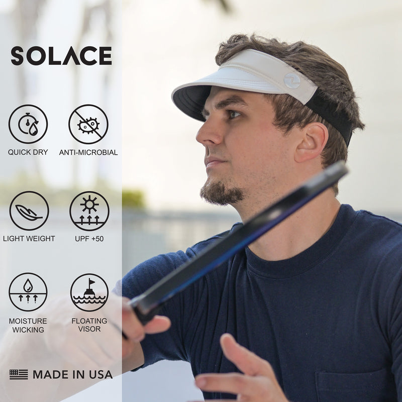 Solace Pickleball and Performance Sport Visor - Abyss Black