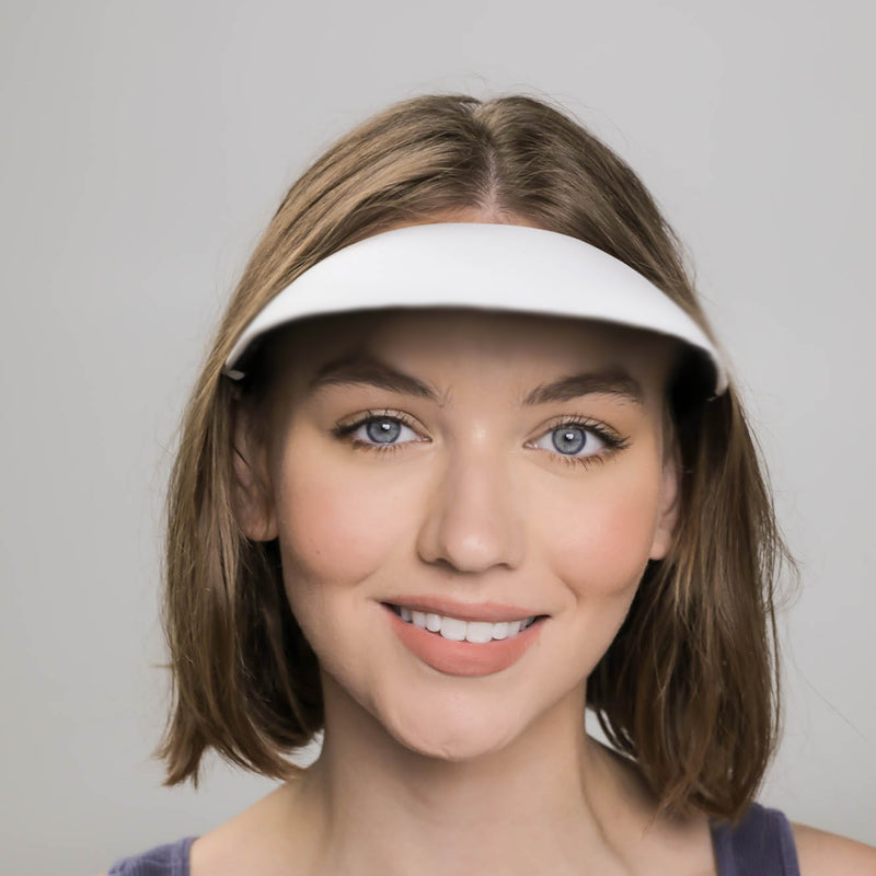 Original Round Brim Women's Sun Visor - Pure White